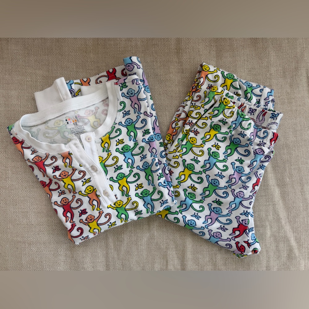 Roller Rabbit Pajama Set Rainbow Big Kids Size 12